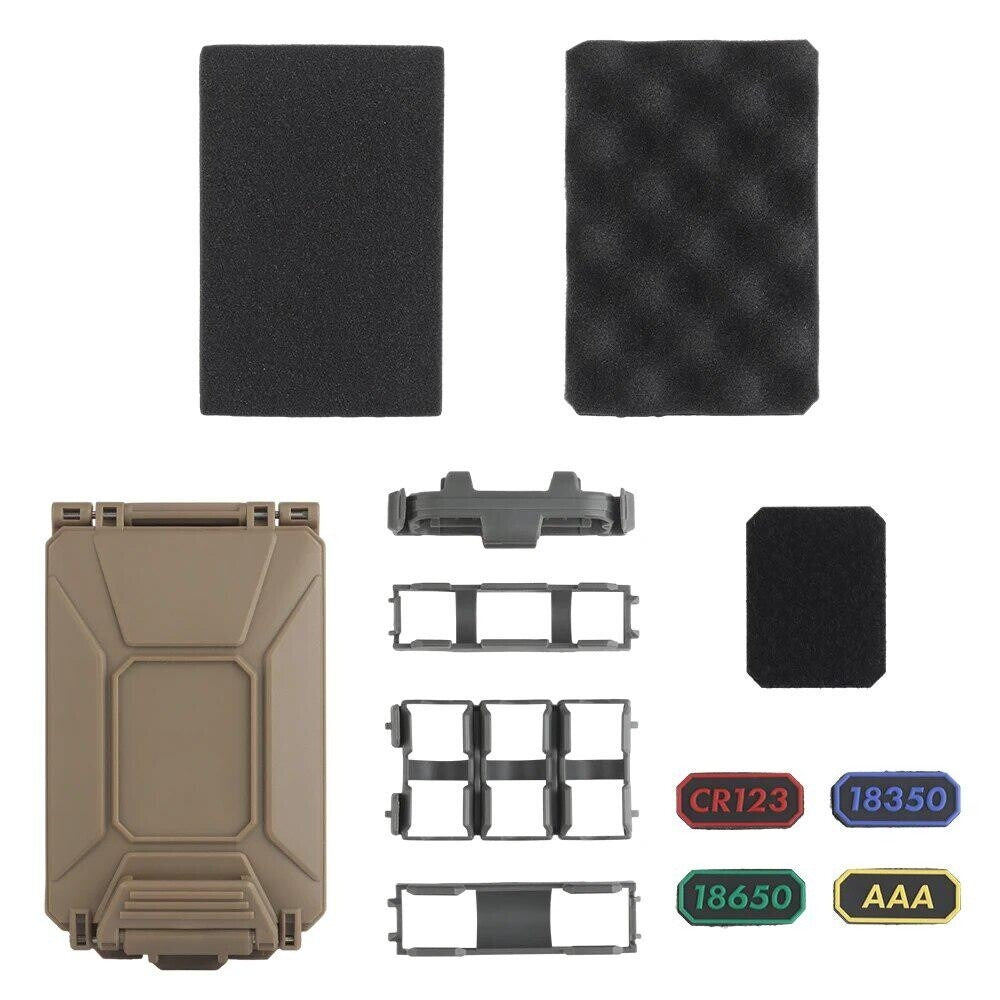 SINAIRSOFT Modular Battery Container For CR2032 18650 CR123A Molle Vest Storage Box