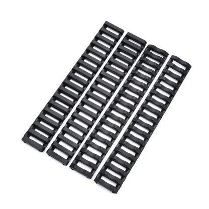 SINAIRSOFT 4 x Rifle Ladder 20mm Rail Cover 18 Rubber Slot Picatinny Heat Resistant