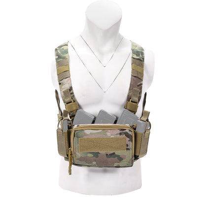 SINAIRSOFT Tactical Chest Rig Vest CRM Harness M4 5.56 Magazine Insert Flatback
