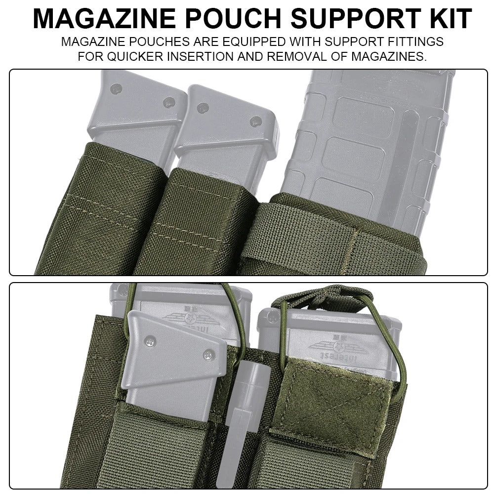SINAIRSOFT 1000D Nylon Tactical Belt Set with Double Belt 5.56/7.62 Magazine Pouch