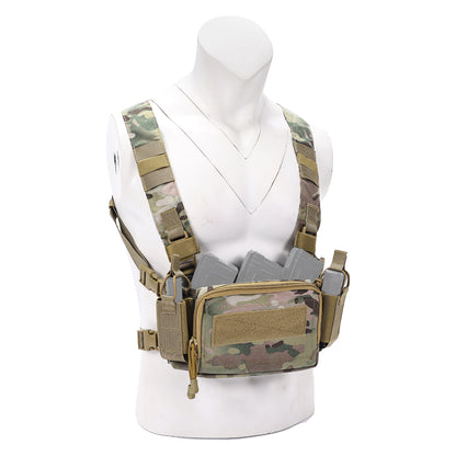 SINAIRSOFT Tactical Chest Rig Vest CRM Harness M4 5.56 Magazine Insert Flatback
