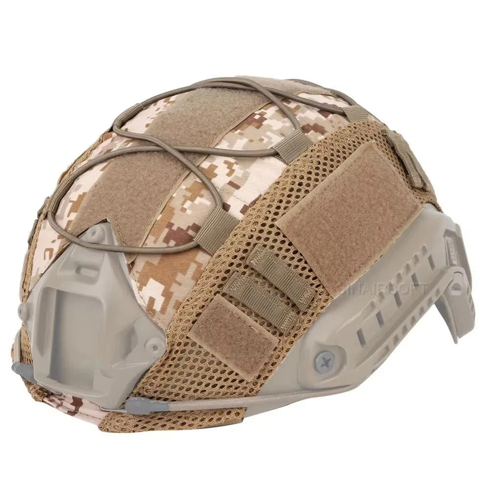 SINAIRSOFT Tactical Helmet Cover W/ mesh for Airsoft Hunting Fast Helmet Headwear