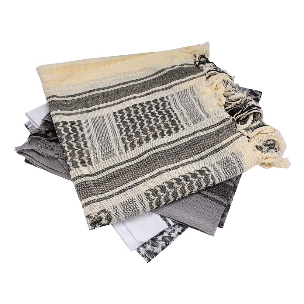 SINAIRSOFT 100% Cotton Shemagh Scarf Arab Tactical Desert Keffiyeh Head Wrap