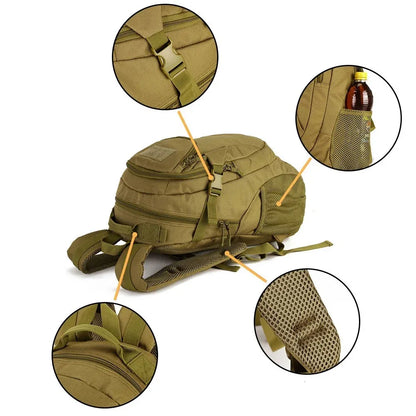 SINAIRSOFT Tactical Molle 25L Sport Backpack Camping Rucksack Bags
