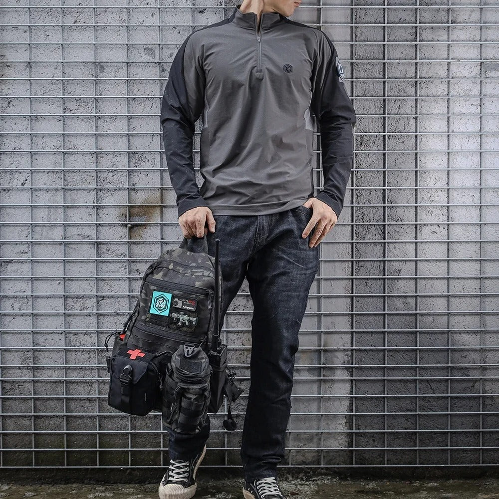 Emersongear Blue Label “Apocalypse” Long Sleeve T-shirt Polo Shirt Daily Tops Tshirt