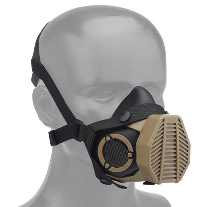 SINAIRSOFT Tactical Respirator Gas Mask Half Face Facepiece Canister Airsoft