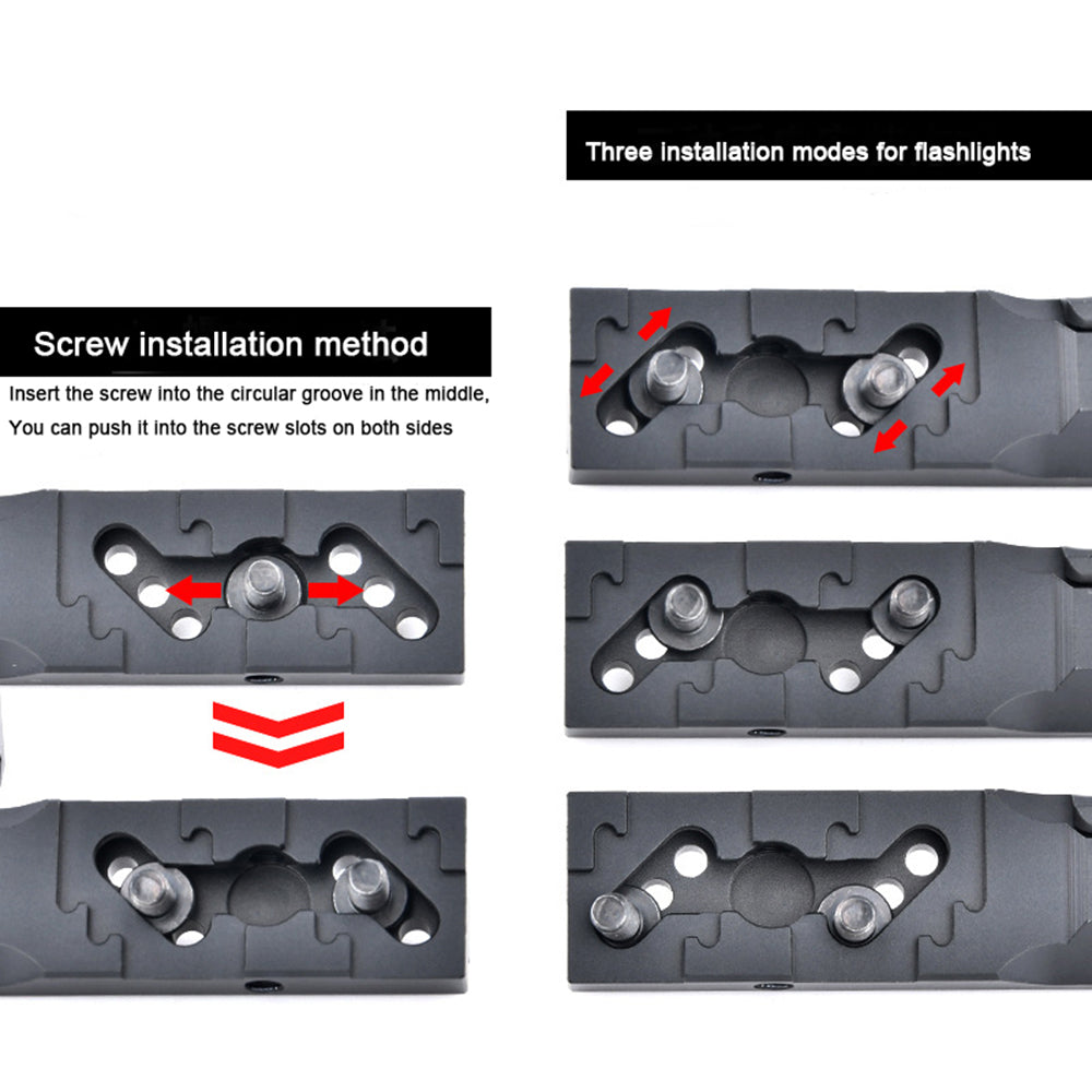 SINAIRSOFT Metal Tactical Flashlight Side Extension Bracket Base