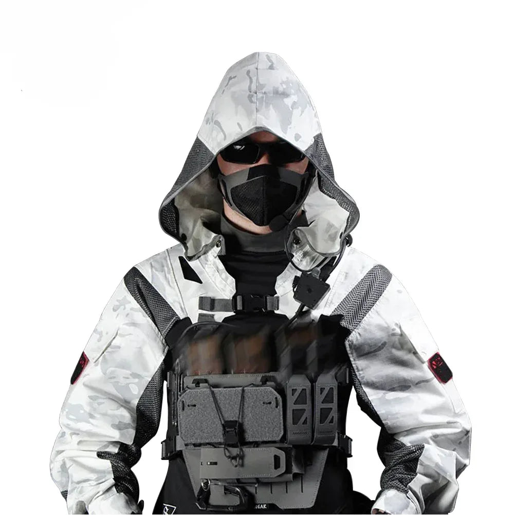 SINAIRSOFT Tactical Breathable Functional Hooded Sleeve Coat