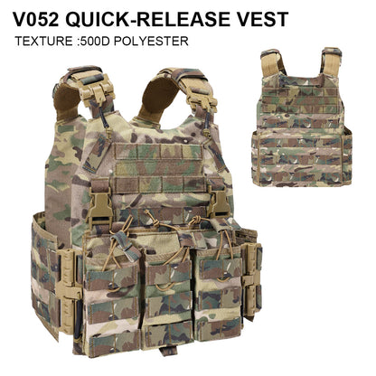 SINAIRSOFT Tactical Quick Release Vest Lightweight Utility Molle