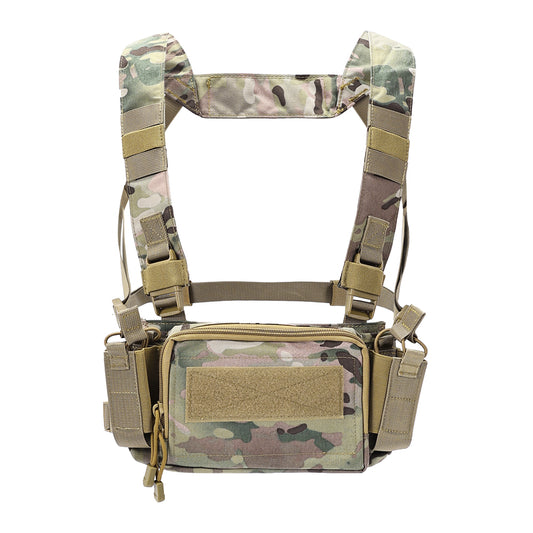 SINAIRSOFT Tactical Chest Rig Vest CRM Harness M4 5.56 Magazine Insert Flatback