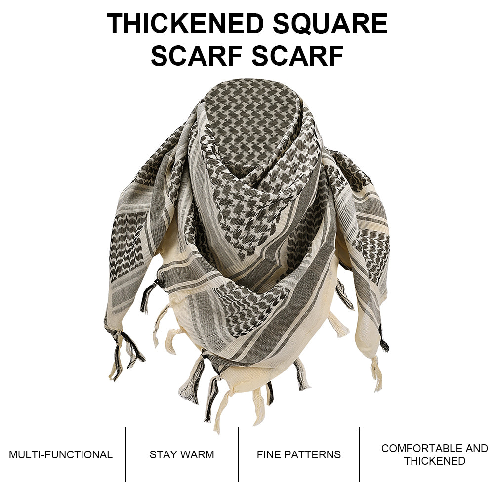 SINAIRSOFT 100% Cotton Shemagh Scarf Arab Tactical Desert Keffiyeh Head Wrap