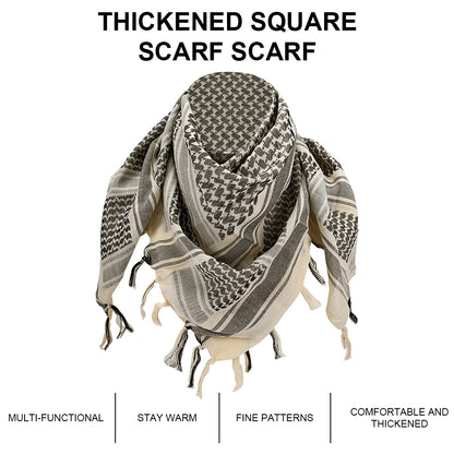 SINAIRSOFT 100% Cotton Shemagh Scarf Arab Tactical Desert Keffiyeh Head Wrap