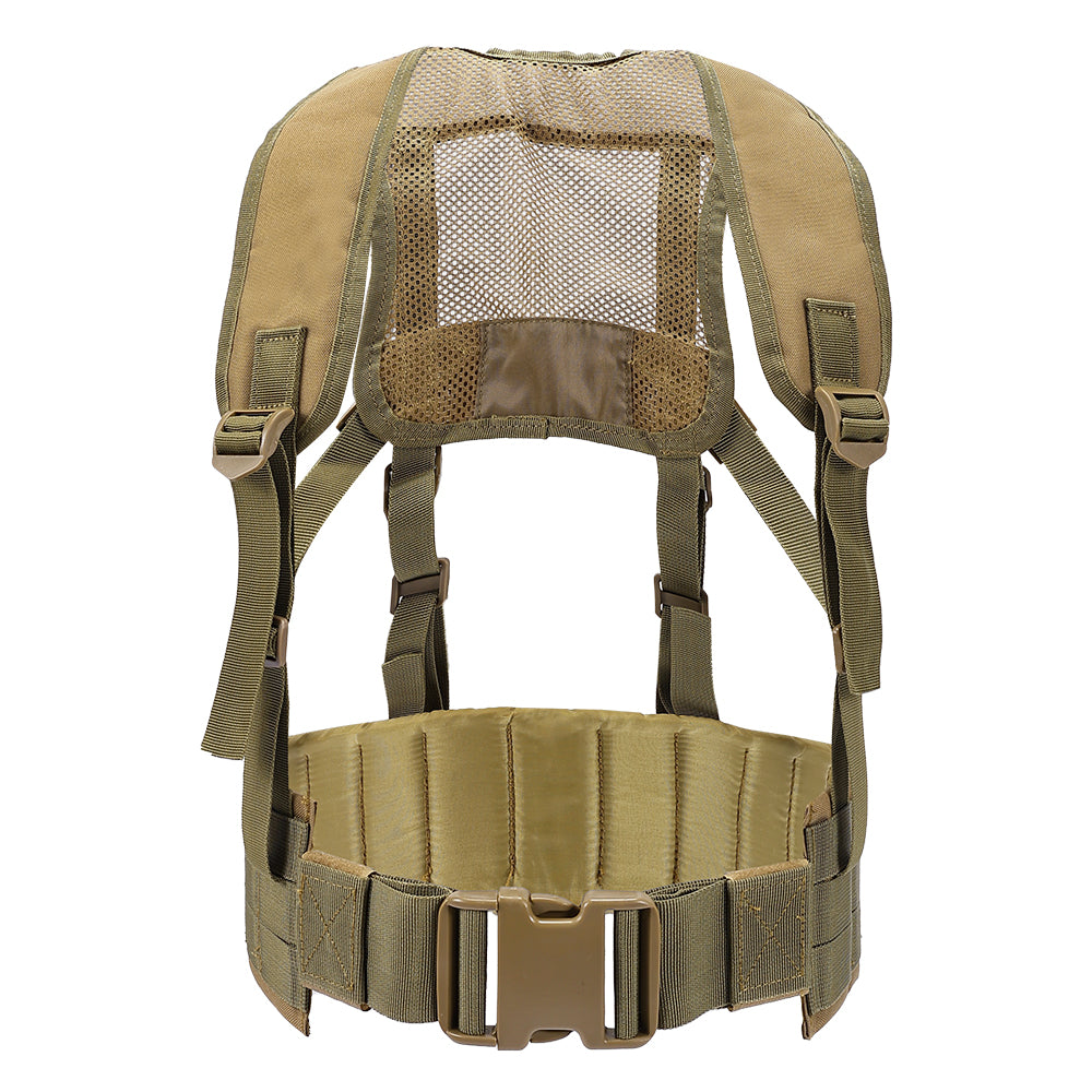 SINAIRSOFT Tactical Waist Belt MOLLE  Harness Shoulder Battle Belt Chest Rig