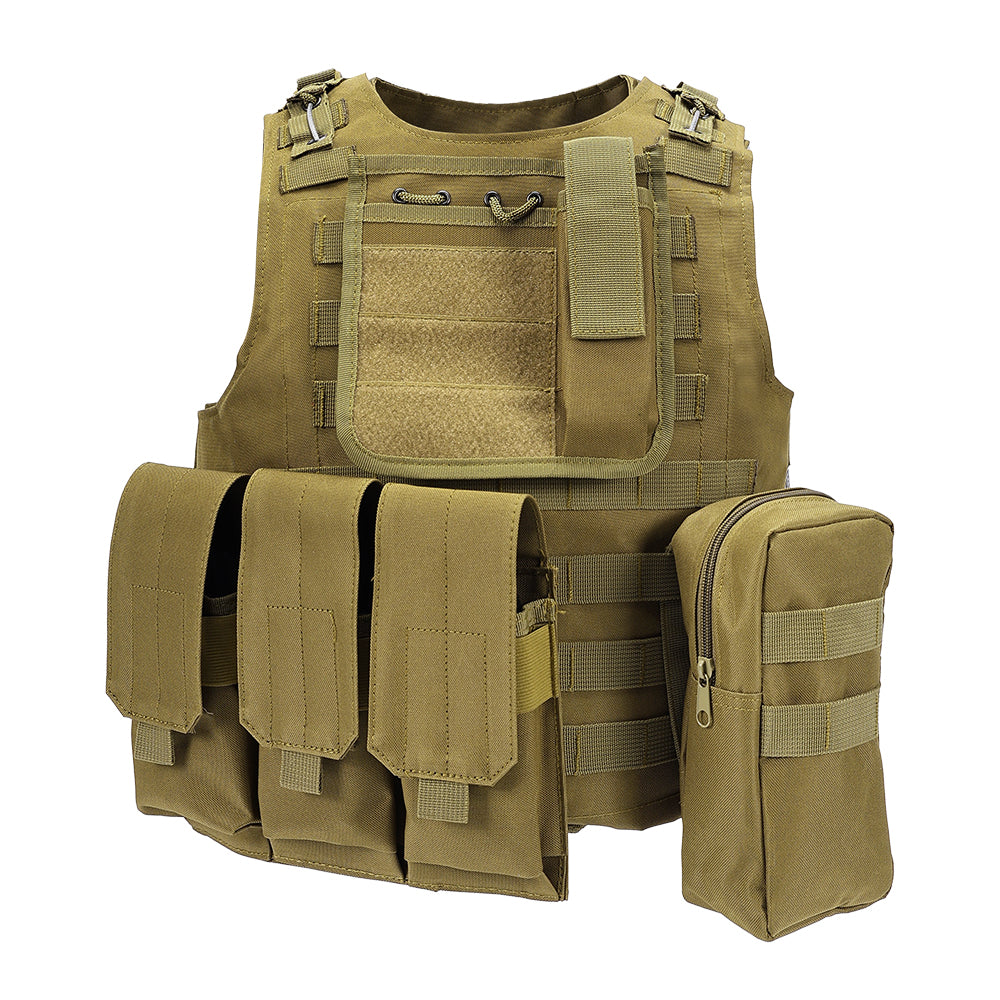 SINAIRSOFT Tactical Vest Molle Combat Assault Plate Carrier for Paintball