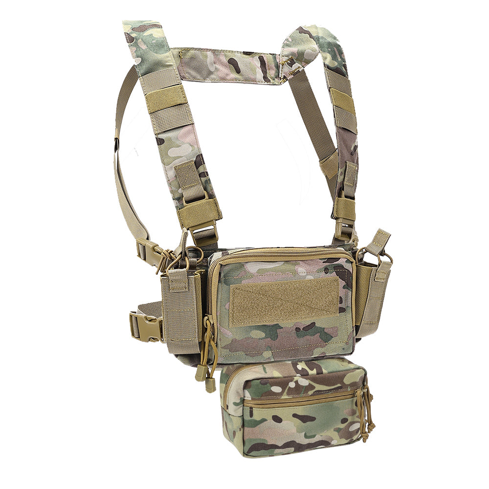 SINAIRSOFT Tactical Chest Rig Vest Modular Recon Harness Pack w/ Magazine Pouch Bag