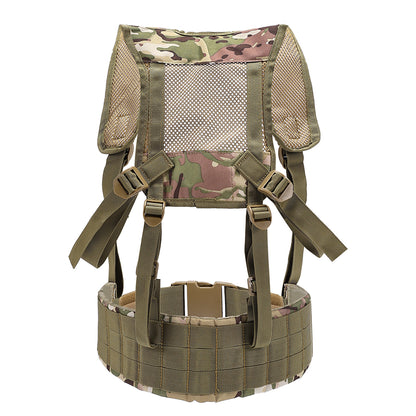 SINAIRSOFT Tactical Waist Belt MOLLE  Harness Shoulder Battle Belt Chest Rig
