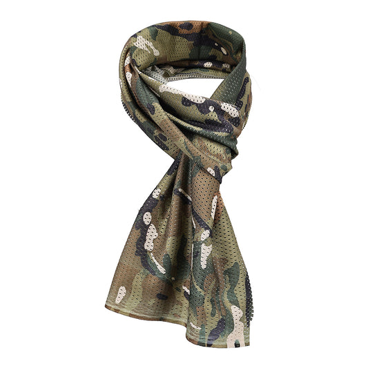 SINAIRSOFT Tactical Camo Mesh Wrap Hood Neck Scarf Sniper Face Veil Mask