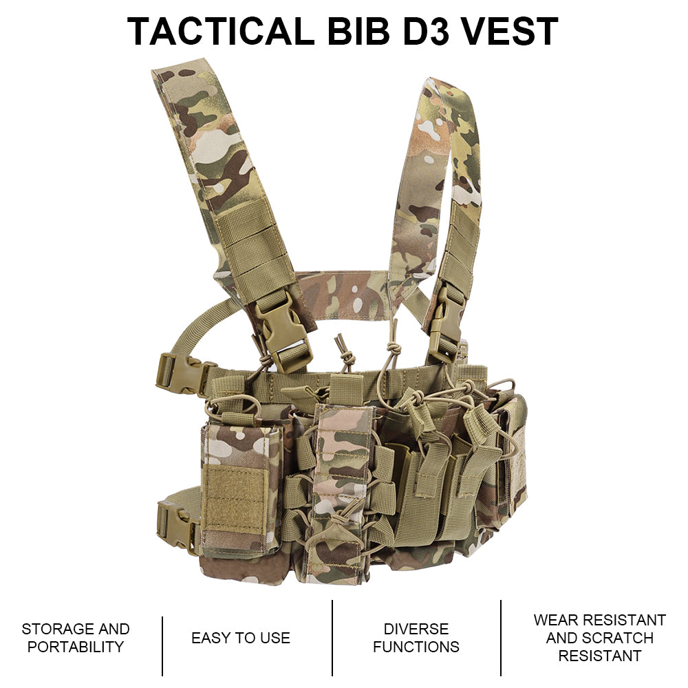 SINAIRSOFT Tactical D3CR Chest Rig Harness Assault Plate Carrier Front Mission Panel Vest