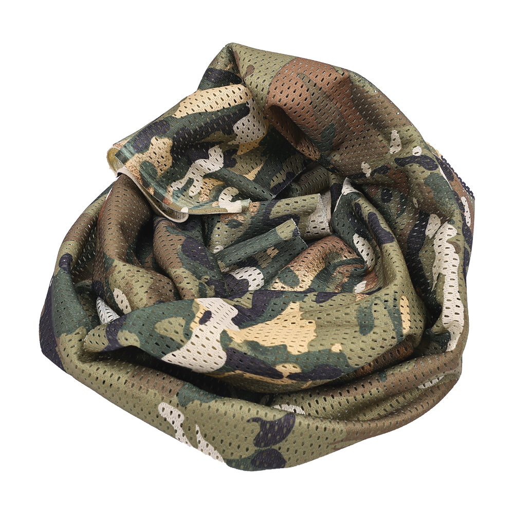 SINAIRSOFT Tactical Camo Mesh Wrap Hood Neck Scarf Sniper Face Veil Mask