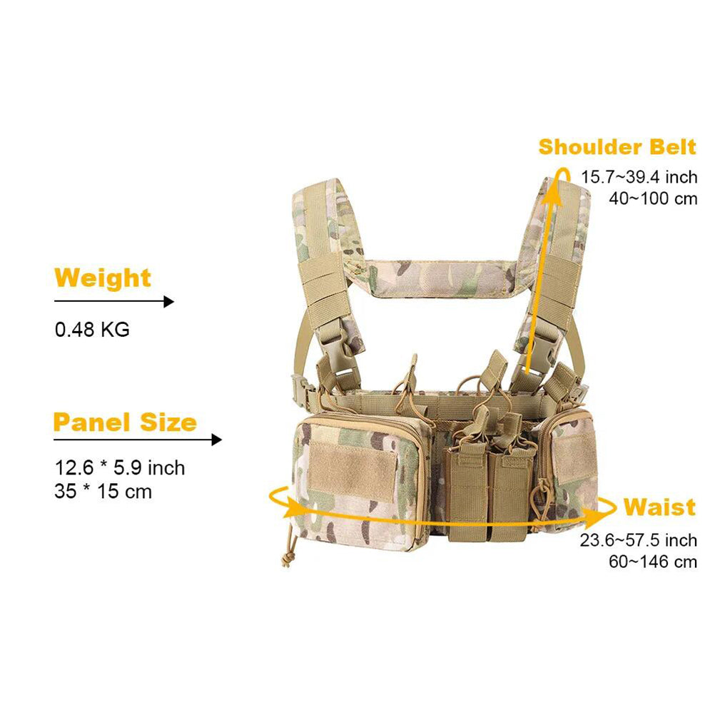 SINAIRSOFT Airsoft Tactical Chest Rig Vest Equipment Magazine Pouch