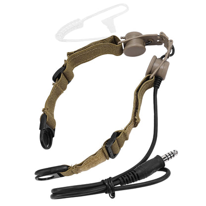 SINAIRSOFT Tactical Throat Vibration Mic Headset Microphone NATO Plug for Radio
