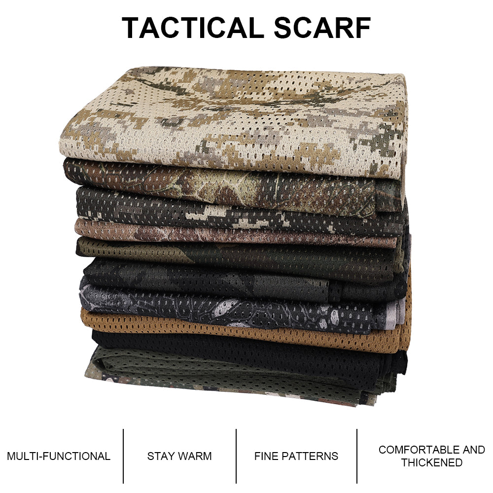SINAIRSOFT Tactical Camo Mesh Wrap Hood Neck Scarf Sniper Face Veil Mask