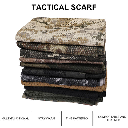 SINAIRSOFT Tactical Camo Mesh Wrap Hood Neck Scarf Sniper Face Veil Mask