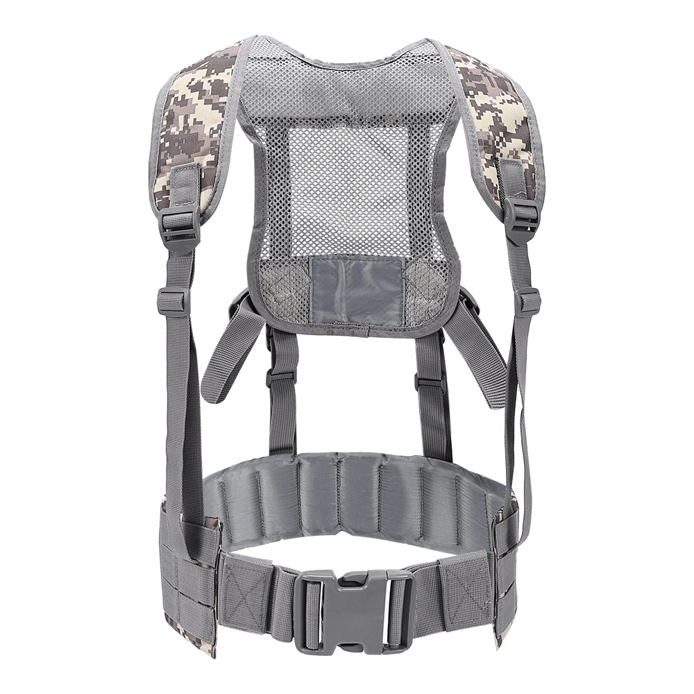 SINAIRSOFT Tactical Waist Belt MOLLE  Harness Shoulder Battle Belt Chest Rig