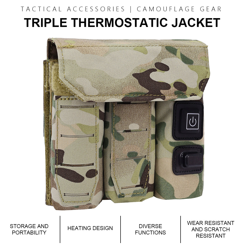 SINAIRSOFT Tactical Molle 9mm Magazine Mag Pouch Pistol USB Power Thermostat