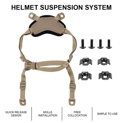 SINAIRSOFT Tactical Helmet General Suspension X-Nape Adjustable Strap