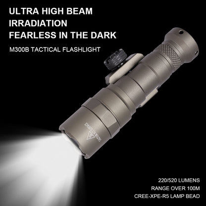SINAIRSOFT Tactical 400 Lumens LED Flashlight Scout Lights Lamp Airsoft Rail Mount