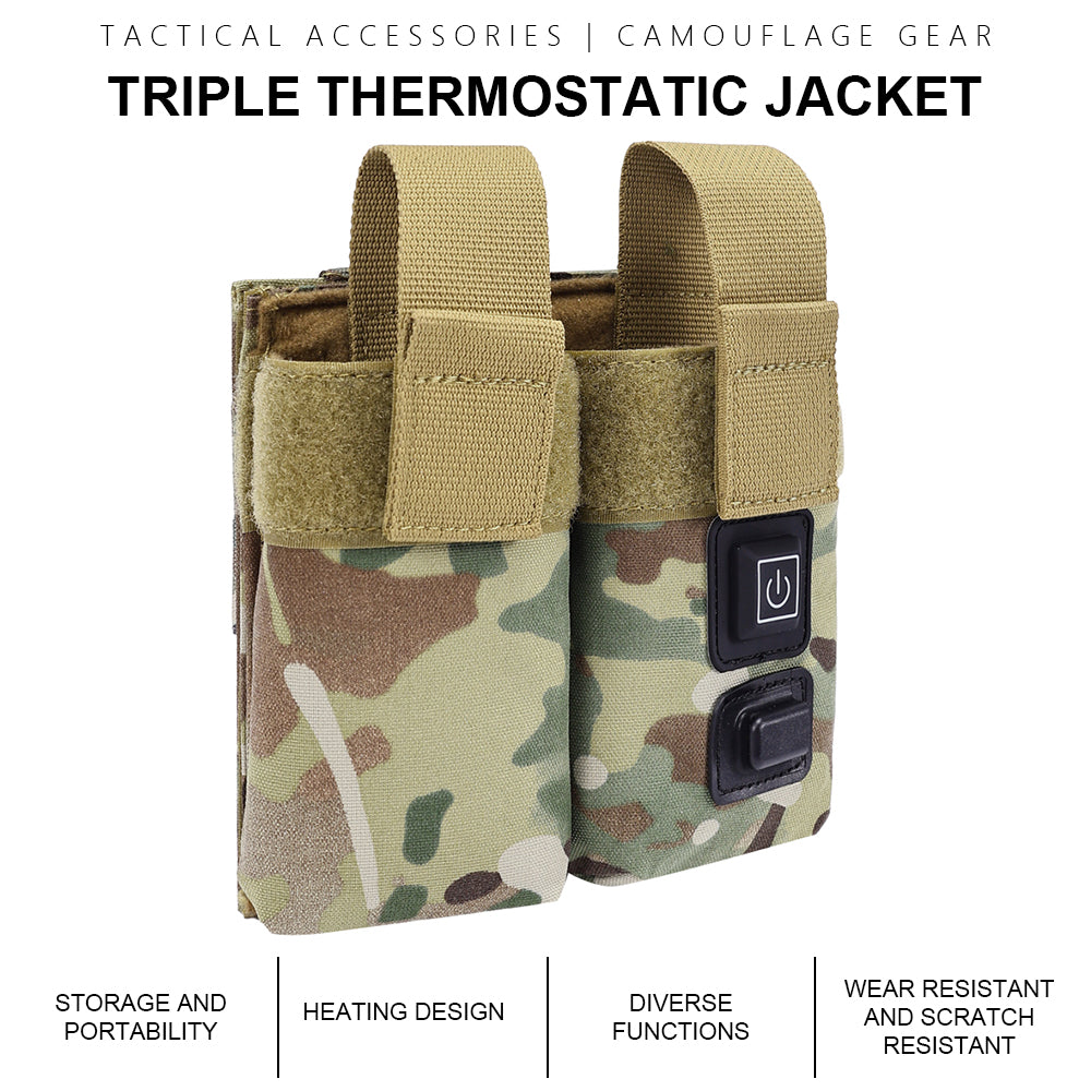 SINAIRSOFT Molle Tactical M4 Double Magazine Pouch Warmer Function Holster