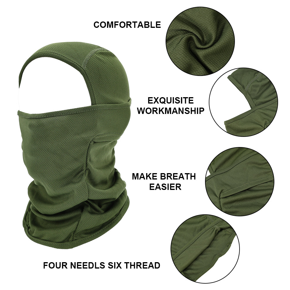 SINAIRSOFT Full Face Quick-dry Tactical Balaclava Breathe Dustproof Hood Hat