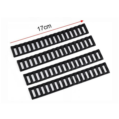 SINAIRSOFT 4 x Rifle Ladder 20mm Rail Cover 18 Rubber Slot Picatinny Heat Resistant