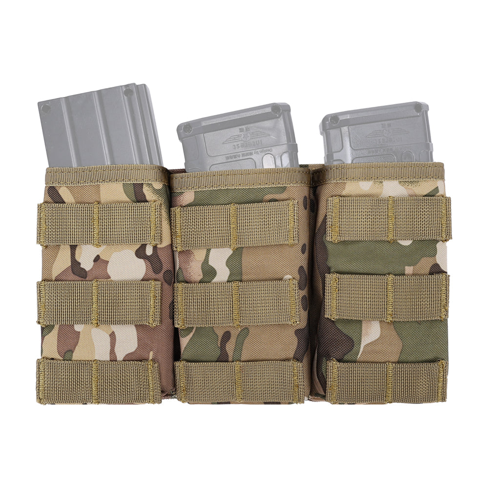 SINAIRSOFT Tactical Molle Triple Magazine Pouch 5.56 7.62 Rifle Mag Holder Airsoft
