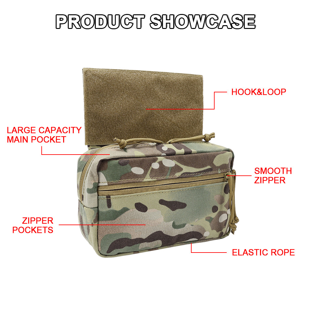 SINAIRSOFT Tactical Drop Pouch Front Sub Abdominal Carrying Kit Bag for Tactical Chest Rig
