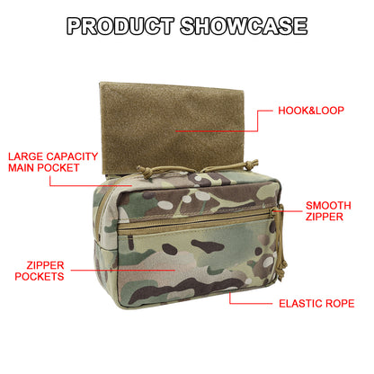SINAIRSOFT Tactical Drop Pouch Front Sub Abdominal Carrying Kit Bag for Tactical Chest Rig