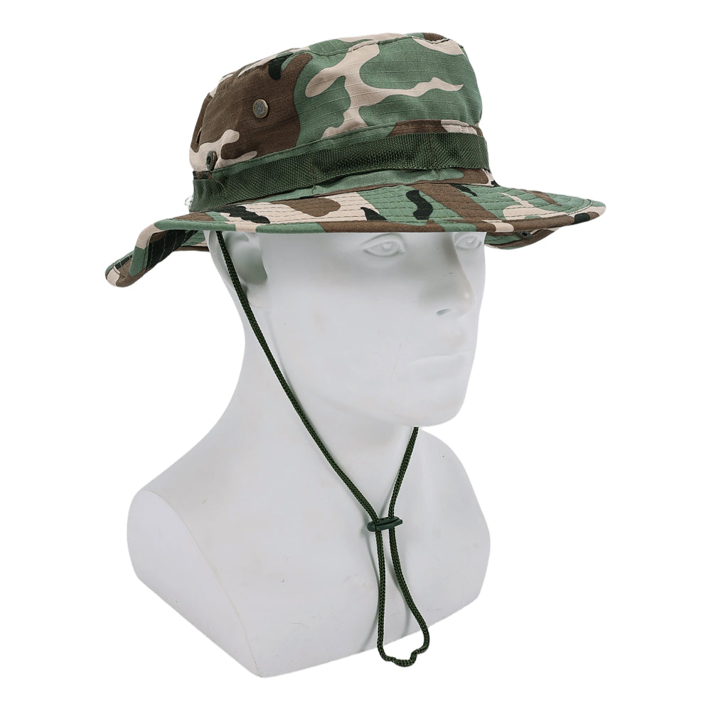 SINAIRSOFT Tactical Boonie Hat Camo Bucket Wide Brim Sun Fishing Bush Booney Cap