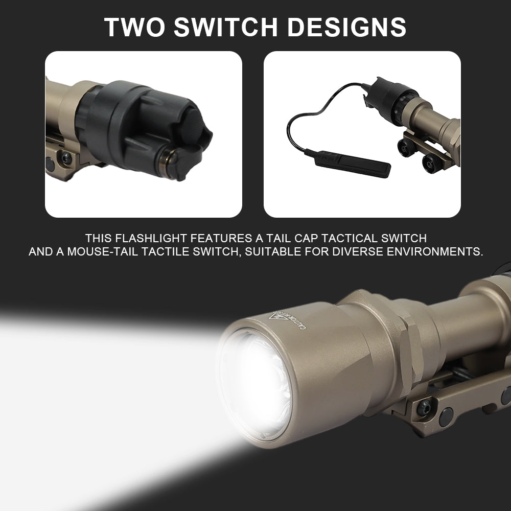 SINAIRSOFT M951 Airsoft Light LED Tactical 280 lm Weapon Flashlight Rifle Torch Rail Mount