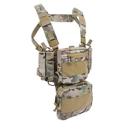 SINAIRSOFT Tactical Chest Rig Combat Vest MOLLE Carrier w/ Rifle Pistol Magazine Pouch