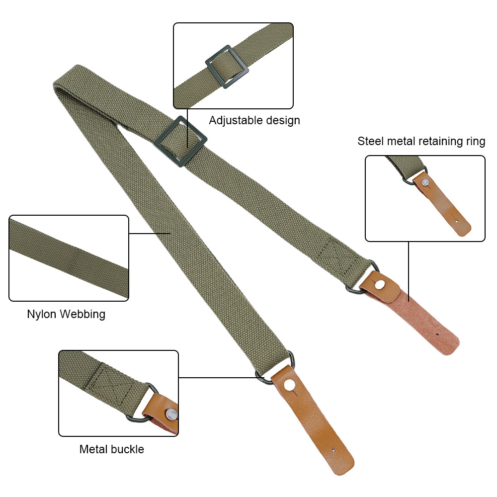 SINAIRSOFT Tactical Adjustable 2 Point Rifle Sling Gun Strap
