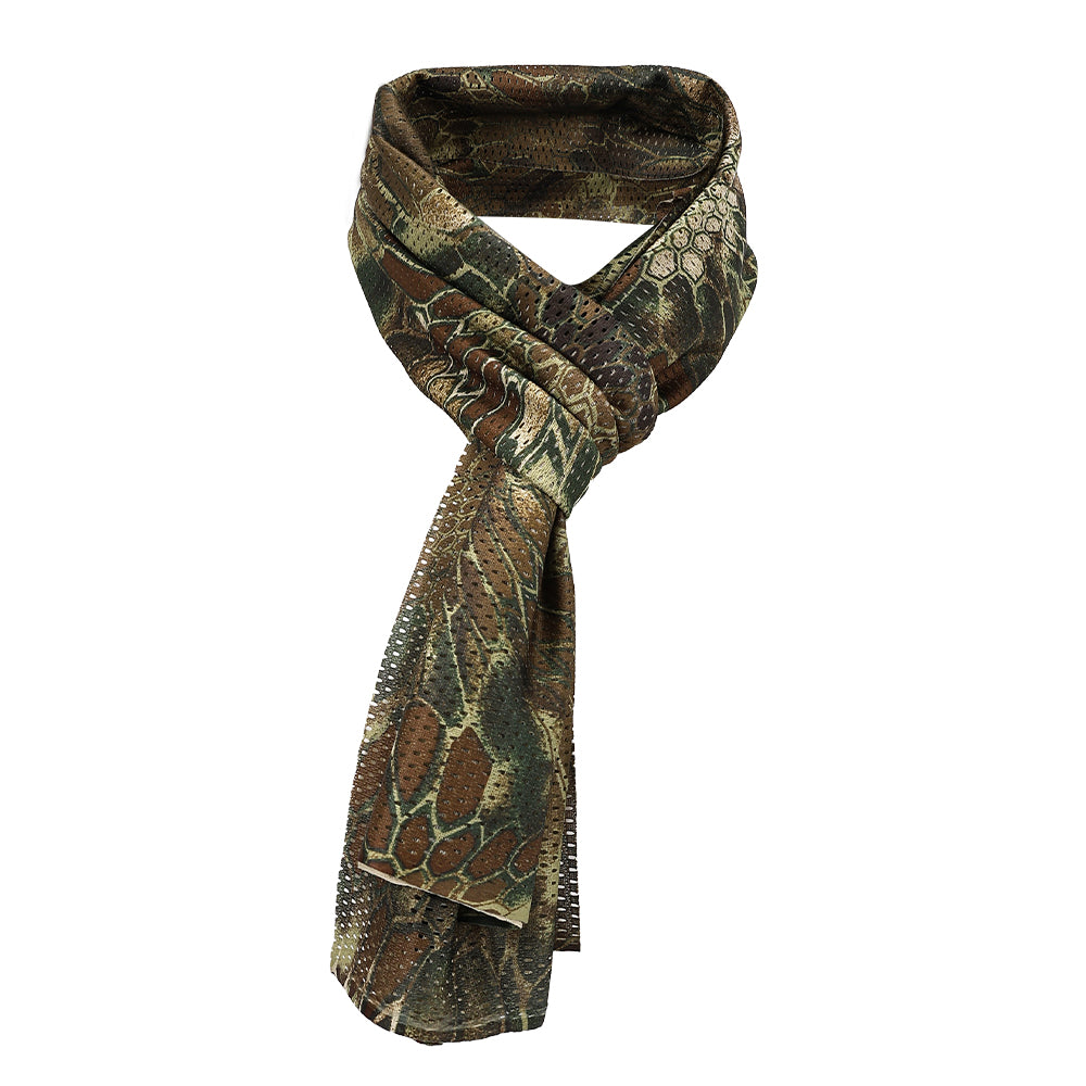 SINAIRSOFT Tactical Camo Mesh Wrap Hood Neck Scarf Sniper Face Veil Mask