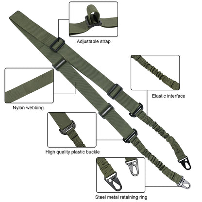 SINAIRSOFT Tactical 2 Point Shoulder Rifle Gun Sling Strap