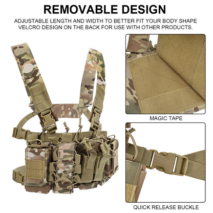 SINAIRSOFT Tactical D3CR Chest Rig Harness Assault Plate Carrier Front Mission Panel Vest