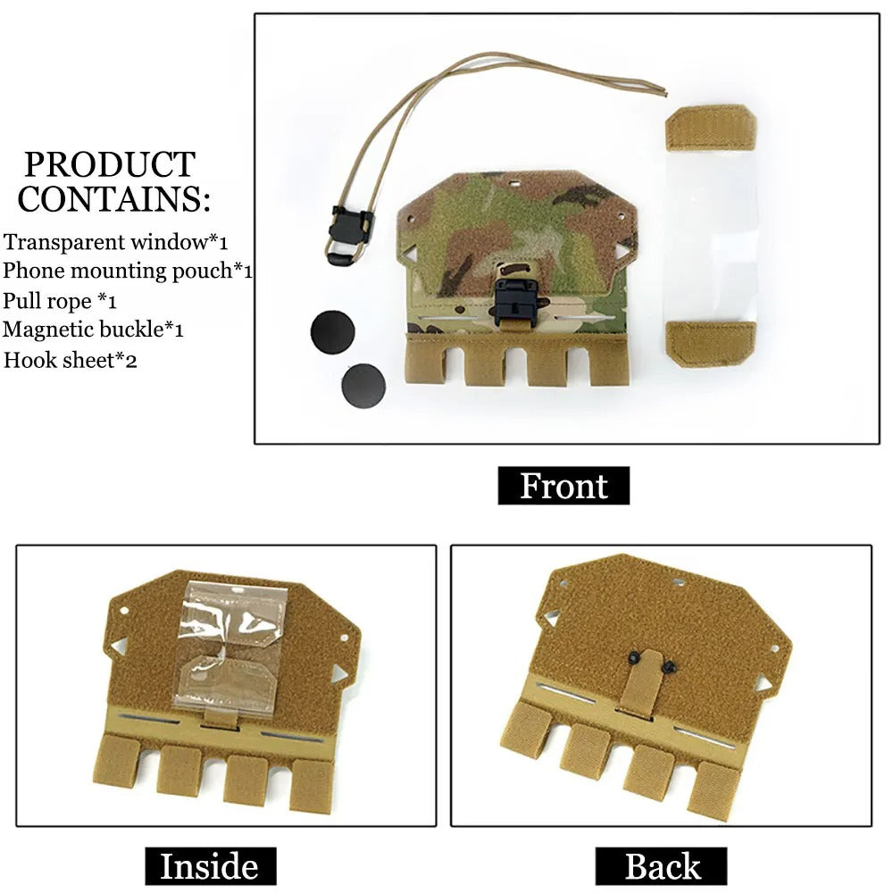 SINAIRSOFT Molle Elastic Rope Phone Holder Case Panel