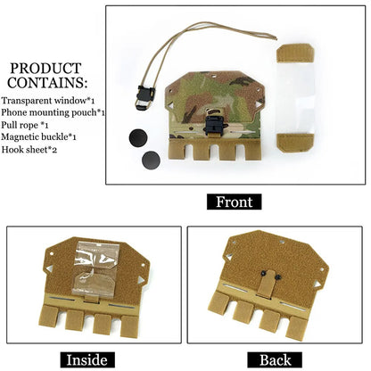 SINAIRSOFT Molle Elastic Rope Phone Holder Case Panel
