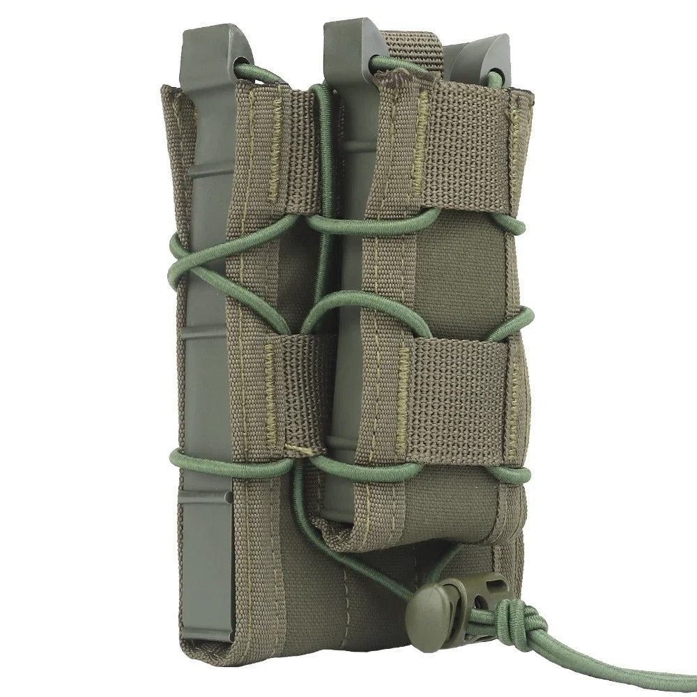 SINAIRSOFT Tactical Molle Double Magazine Pouch 9mm/5.56mm Belt