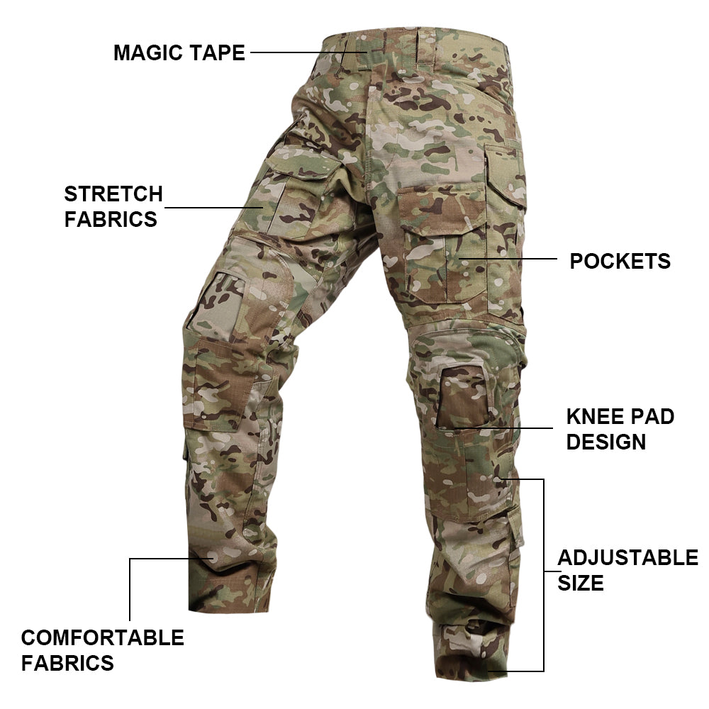 SINAIRSOFT Men's Tactical G3 Camouflage Pants Hunting Clothes