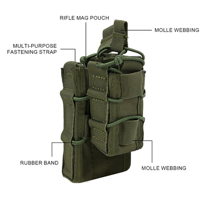 SINAIRSOFT Molle 5.56 7.62 Single Double Magazine Pouch Vest Pouches Waist Bag