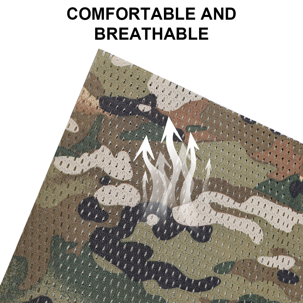 SINAIRSOFT Tactical Camo Mesh Wrap Hood Neck Scarf Sniper Face Veil Mask